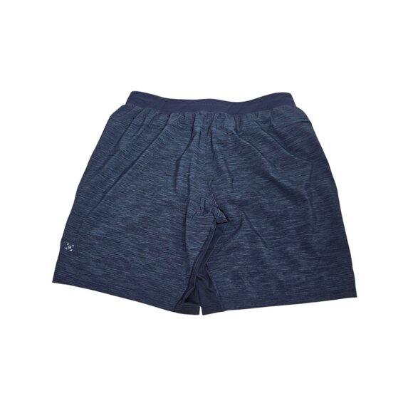 Lululemon T.H.E. Short Lined Men's XL Heatheres Blue Drawstring Athletic Shorts - Picture 3 of 12